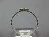 ESTATE SMALL .03CT DIAMOND 18KT WHITE GOLD 3D CLASSIC 3 STONE BEADED FUN RING