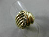ESTATE LARGE .24CT ROUND DIAMOND 14KT YELLOW GOLD LEAF WAVE COCKTAIL RING #17268