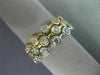ESTATE 1.44CT DIAMOND 14KT TRI COLOR GOLD ETOILE BEZEL ETERNITY ANNIVERSARY RING