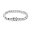 ESTATE LARGE 6.00CT DIAMOND 14KT WHITE GOLD 3D CLASSIC ROUND TENNIS BRACELET