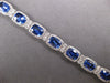 LARGE 17.88CT DIAMOND & AAA SAPPHIRE 18KT WHITE GOLD 3D CUSHION & ROUND BRACELET