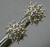 ESTATE .40CT DIAMOND 14KT WHITE GOLD CLASSIC CLUSTER FLOWER STAR STUD EARRINGS