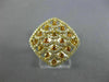 ESTATE WIDE 1.07CT DIAMOND & AAA YELLOW SAPPHIRE 14KT YELLOW GOLD FILIGREE RING