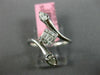 ESTATE WIDE .29CT DIAMOND 18KT WHITE GOLD 3D MULTI SHAPE SQUARE SNAKE LOVE RING