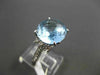 ANTIQUE 7.54CTW AAA EXTRA FACET BLUE TOPAZ & DIAMOND 14K WHITE GOLD HEART RING