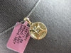 ESTATE LARGE 1.21CT DIAMOND 14KT YELLOW GOLD ROUND CLUSTER HALO FLOATING PENDANT