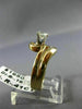 ESTATE .59CT ROUND & BAGUETTE DIAMOND 14KT TWO TONE GOLD 3D ENGAGEMENT RING #240