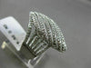 ESTATE LARGE 1.92CT ROUND DIAMOND 14KT WHITE GOLD 3D MARQUISE SHAPE PROMISE RING