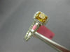 ESTATE .WIDE 89CT WHITE & FANCY YELLOW DIAMOND 18KT 2 TONE GOLD ENGAGEMENT RING