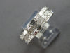 WIDE 2.25CT DIAMOND 18KT WHITE GOLD 3D INVISIBLE 3 ROW WEDDING ANNIVERSARY RING
