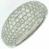 ESTATE WIDE 2.0CT DIAMOND 14KT WHITE GOLD 3D PAVE SEMI ETERNITY ANNIVERSARY RING