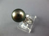 LARGE .75CT DIAMOND & AAA TAHITIAN PEARL PLATINUM ROUND & PEAR SHAPE LOVE RING