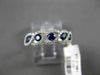 ESTATE .65CT DIAMOND & AAA SAPPHIRE 18KT WHITE GOLD INFINITY ETOILE RING