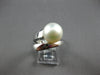 ESTATE LARGE AAA SOUTH SEA PEARL 18KT WHITE GOLD SOLITAIRE CRISS CROSS LOVE RING