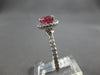 1.4CT DIAMOND & AAA PINK SAPPHIRE 14KT WHITE GOLD OVAL & ROUND ENGAGEMENT RING