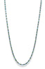 54.31CT AAA AQUAMARINE & TSAVORITE 18KT WHITE GOLD 3D BAGUETTE & ROUND NECKLACE