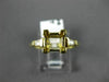 ESTATE .15CT DIAMOND 14KT YELLOW GOLD 3D SQUARE SEMI MOUNT ENGAGEMENT RING #6096