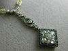 ANTIQUE LARGE 2.30CT DIAMOND & AAA SAPPHIRE 14KT TWO TONE GOLD NECKLACE #26434