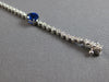 ESTATE 3.18CT DIAMOND & AAA SAPPHIRE 14K WHITE GOLD OVAL & ROUND TENNIS BRACELET