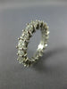 3.0CT DIAMOND 14K WHITE GOLD 3D PRINCESS ETERNITY WEDDING ANNIVERSARY RING 19900