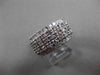 ESTATE LARGE 1.50CT ROUND DIAMOND 14KT WHITE GOLD 5 ROW COCKTAIL RING #21176