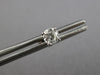 ESTATE .58CT DIAMOND 14KT WHITE GOLD 3D CLASSIC ROUND SOLITAIRE STUD EARRINGS