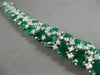 WIDE 20.98CT DIAMOND & AAA COLOMBIAN EMERALD 18KT WHITE GOLD 3D TENNIS BRACELET