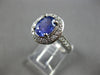 2.64CT DIAMOND & AAA TANZANITE 14KT WHITE GOLD OVAL & ROUND ENGAGEMENT RING 3046
