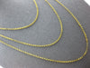 ANTIQUE EXTRA LONG 18KT YELLOW GOLD 3D HANDCRAFTED LINK CHAIN NECKLACE #27998