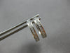 ANTIQUE .35CT DIAMOND 18KT WHITE GOLD 3D FILIGREE SQUARE HUGGIE EARRINGS #28016