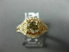ESTATE 1.56CT WHITE & CHOCOLATE FANCY DIAMOND 14K ROSE GOLD HALO ENGAGEMENT RING