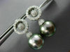 LARGE .91CT DIAMOND & AAA TAHITIAN PEARL 18KT WHITE GOLD CIRCLE OF LIFE EARRINGS
