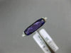 ESTATE 1.31CT DIAMOND & AAA EXTRA FACET AMETHYST 14KT WHITE GOLD SEMI BEZEL RING