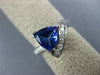 ESTATE WIDE 1.68CT DIAMOND & AAA TANZANITE 14KT WHITE GOLD 3D SWIRL RING #2454