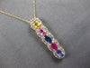 2.2CT DIAMOND & AAA MULTI GEM 14KT ROSE GOLD OVAL & ROUND 5 STONE PENDANT #28058