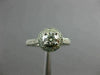 ESTATE 1.0CT DIAMOND 14KT WHITE GOLD ROUND HALO SEMI ETERNITY ENGAGEMENT RING