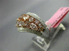 ESTATE LARGE 3.08CT DIAMOND 18KT WHITE & ROSE GOLD WAVE WEDDING ANNIVERSARY RING