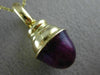 LARGE PURPLE ENAMEL 14KT YELLOW GOLD 3D DOME SHAPE FLOATING PENDANT #MILANO026