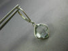 5.0CT AAA GREEN AMETHYST 14KT WHITE GOLD 3D CUSHION LEVER BACK HANGING EARRINGS