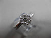 ANTIQUE .66CT DIAMOND 14KT WHITE GOLD DOUBLE BAND FLOWER ENGAGEMENT RING #19377