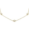 ESTATE 2.0CT DIAMOND 14KT YELLOW GOLD 3D CLASSIC ROUND BY THE YARD LOVE NECKLACE