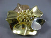 ANTIQUE 18KT WHITE YELLOW & ROSE GOLD FLOWER FILIGREE KOROVA PIN BROOCH #3067