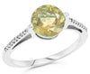 1.83CT DIAMOND & AAA LEMON QUARTZ 14KT WHITE GOLD 3D SHARED PRONG SOLITAIRE RING