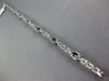 4.53CT DIAMOND & AAA SAPPHIRE 14KT WHITE GOLD 3D 3 STONE PANTHER TENNIS BRACELET