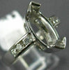 LARGE .24CT DIAMOND 14KT WHITE GOLD 3D MARQUISE SEMI MOUNT ENGAGEMENT RING #4908