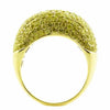 EXTRA LARGE 2.7CT FANCY YELLOW DIAMOND 18K YELLOW GOLD MULTI ROW DOME SHAPE RING