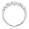 ESTATE 1.0CT DIAMOND 14KT WHITE GOLD 3D CLASSIC 5 STONE ROUND ANNIVERSARY RING