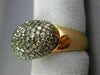 ESTATE LARGE 3.68CT FANCY MULTI COLOR DIAMOND 18K ROSE GOLD 3D FILIGREE FUN RING