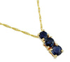 .65CT AAA SAPPHIRE 14KT YELLOW GOLD PAST PRESENT FUTURE JOURNEY FLOATING PENDANT