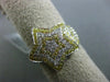ESTATE LARGE .74CT DIAMOND 18K WHITE & YELLOW GOLD GOLDEN SHOOTING STAR FUN RING
